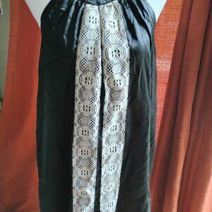 VERONICA M Black dress with Lace front detail & Bow tie in back size Large